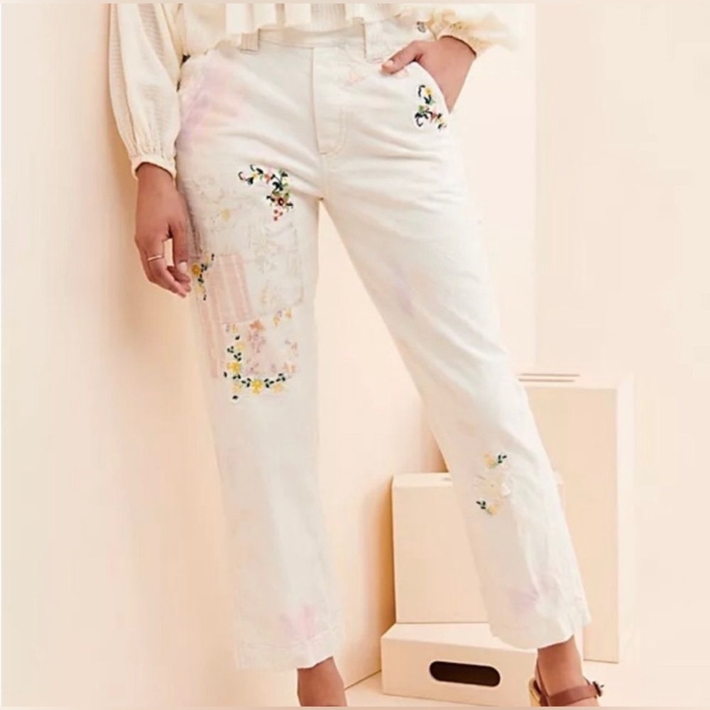 Free People - We the Free Love Alive Patchwork boyfriend Jeans